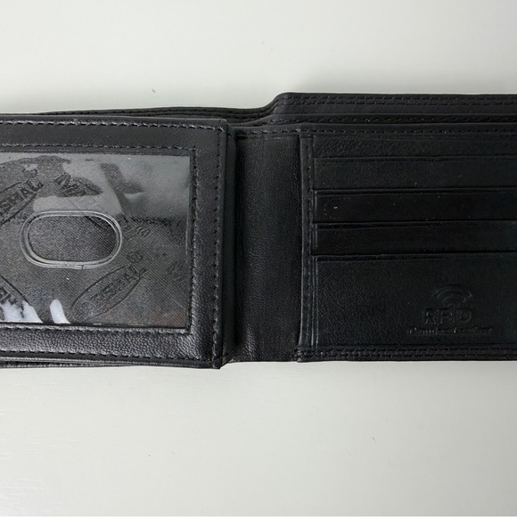 Porsche Design Black Leather Bifold Wallet RFID Blocking Crest Logo Men’s - Picture 4 of 12